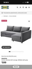 IKEA FRIHETEN corner sofa bed