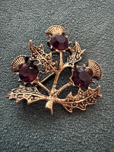 Scottish thistle brooch purple - thistle,