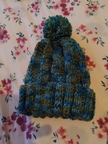 Green mix aran - green, knit