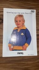 Wendy Peter Pan P591 Boys Chunky Knit Wool Knitting Pattern