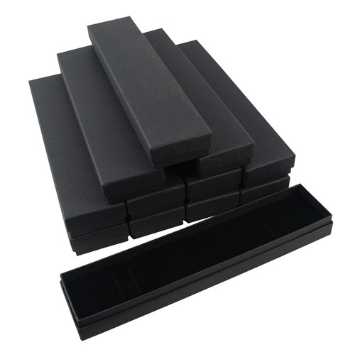 Black long cardboard box - black,