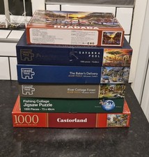 Jigsaw Puzzle Bundle Of 6 x 1000 Pieces All Complete Includes Corner Piece