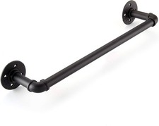 Vintage Industrial Furniture Towel Rail Holder Clothes Hanger Rustic Iron Pipe