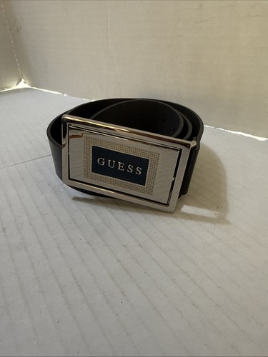Guess black faux leather belt - leather,