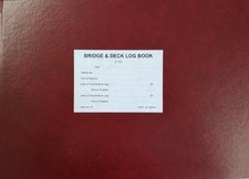 BRIDGE AND DECK LOG BOOK NO. 133-3 MONTHS NUMBERED: - Hardcover **BRAND NEW**