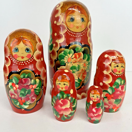 Vintage russian nesting dolls - vintage,