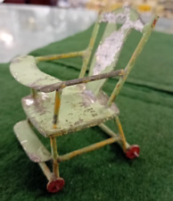 Antique Small Tin Dolls Childs Chair