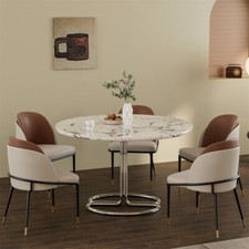 2pcs Italian Design Padded Dining Chairs Upholstered Leather Leisure Side Chairs