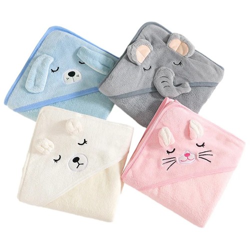 Baby hooded towel cartoon - baby,