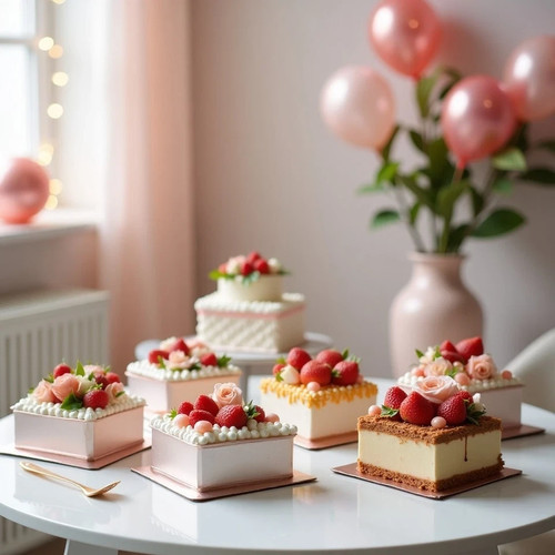 Square aluminium cake tins - square,