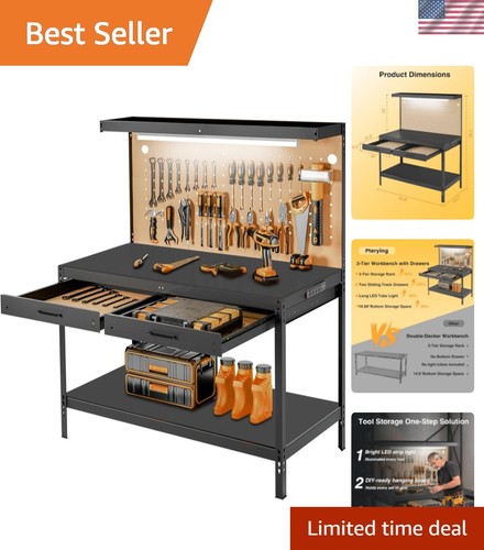 Steel tier workbench with - a3,
