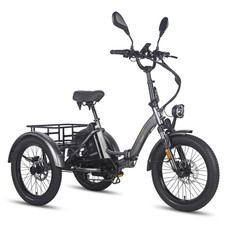 NEW 20 in Folding Electric Trike Cargo Tricycle Electric bike 21AH F20 MATE