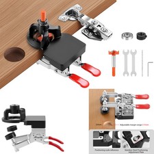 3-in-1 Pocket Hole Jig Kit 35mm Concealed Hinge Jig, Cabinet Door Hinge Jig Tool