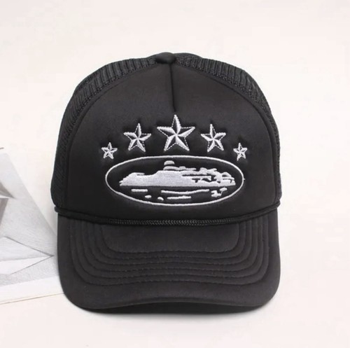 Black adjustable corteiz cap - black,