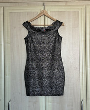 River Island Chelsea Girl Women's Gold Glitter Mini Dress - Ladies Size UK 12