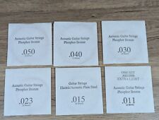 Electric & Acoustic Guitar Strings, Phosphor Bronze 6 Pks Made in USA