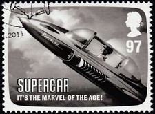 Gerry Anderson Supercar illustrated on  2011 fine used GB  stamp