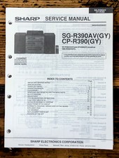 Sharp SG-R390A CP-R390 Stereo Service Manual *Original*