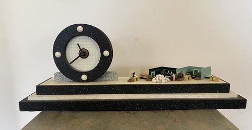 Post modern funky clock with - funky,