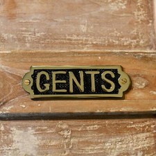Solid brass 'Gents' Toilet