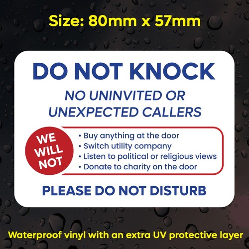Stop cold callers - stop, sticker,