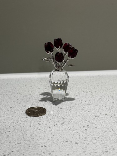 Swarovski crystal red roses - red, in