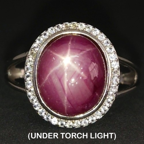 Star ruby gemstone - star, 925