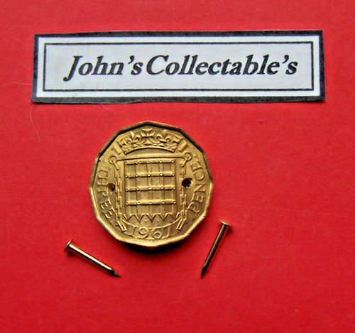 Old british 1967 three pence - 1967,