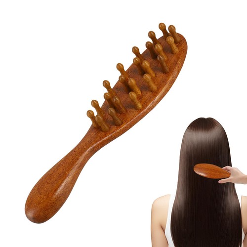 Wooden hair brush - wooden,