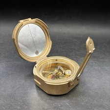 Antique Compass STANLEY LONDON S L No. 2068 550g 3" Brass Case Two Levels