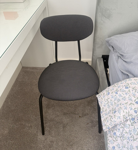 Grey upholstered dining - dining, chair