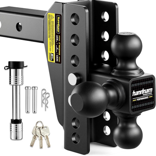 Adjustable drop hitch - adjustable, 6"