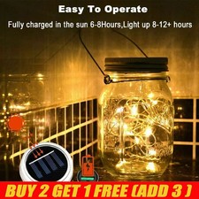 Solar Hanging Lamps Mason Jar