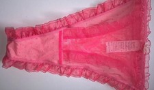 Sexy Sheer Pink Frilly See Thru Thong Knickers Panties CD TV Sissy 34" - 42" +