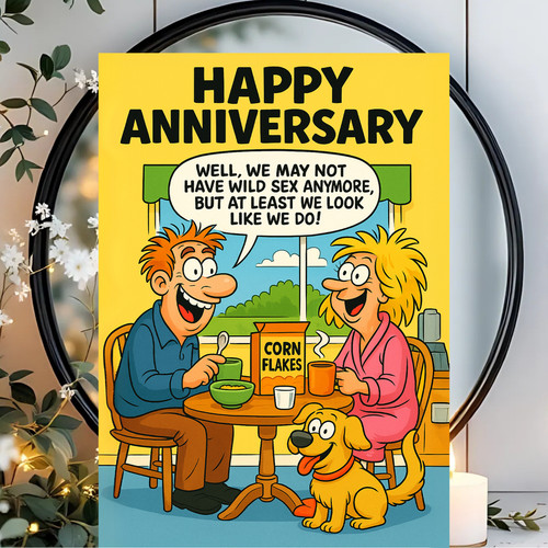 Funny happy anniversary - anniversary, card