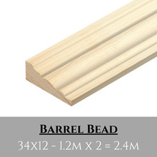 Pine Barrel Mould Bead Wooden