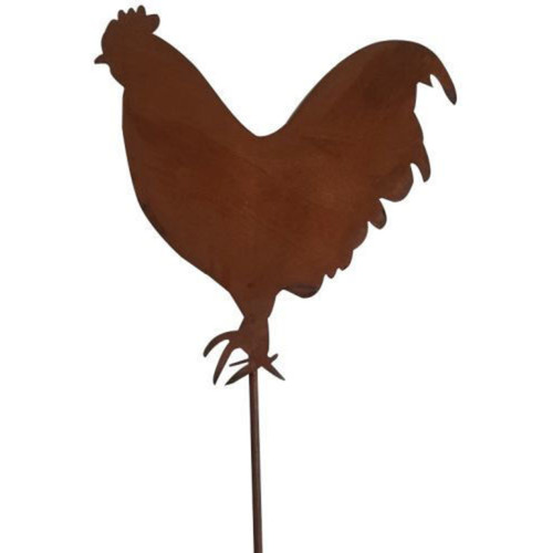 Metal chicken sign - metal,