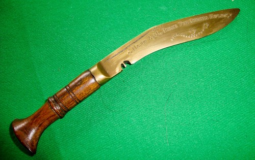 Trench art kukri style - trench,