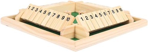 Wooden dice board game shut - wooden,