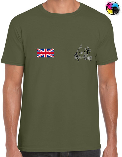 Carp and flag print mens - carp, uk