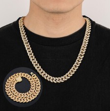 Hip Hop Gold Necklace 15MM