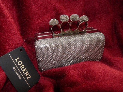 Silver metal mesh evening