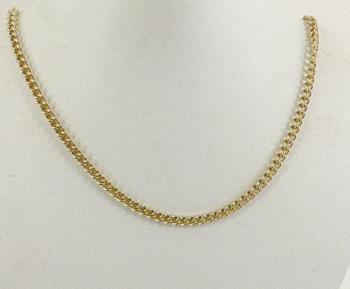 9ct gold curb chain - gold,