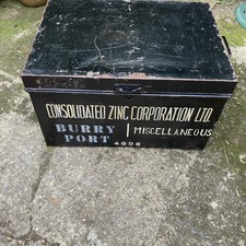 Vintage Metal Trunk For Consolidated Zinc Corporation Ltd  23x  16.5 X13.5