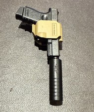 Easy Simple Toys 1/6 Scale Dam G Pistol Holster Silencer  For Action Figures