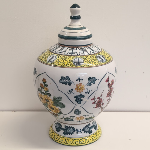 Unmarked ceramic floral - ceramic,