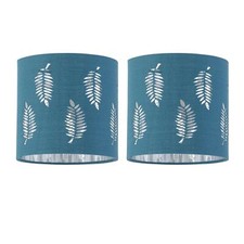 Set of 2 Teal Leaf Cut Out