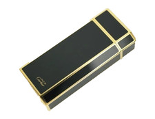 Cartier Pentagon Must de Cartier Lighter Lacquer Black Gold No Box Overhauled JP