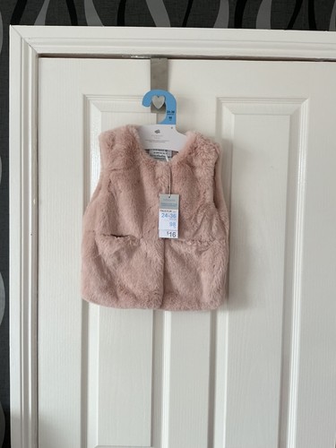 Baby girls faux fur gilet - faux,