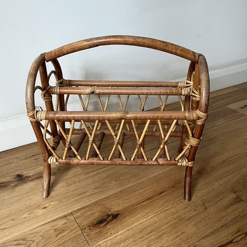 Vintage 1970s rattan wicker - rattan,